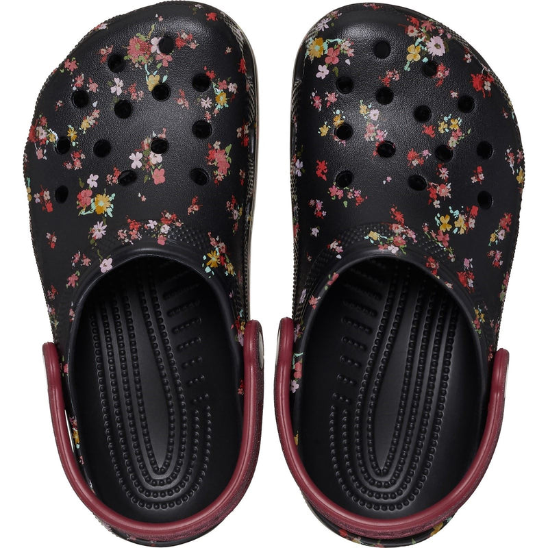 Crocs Classic Graphic Synthetic Black/Multi Clogs