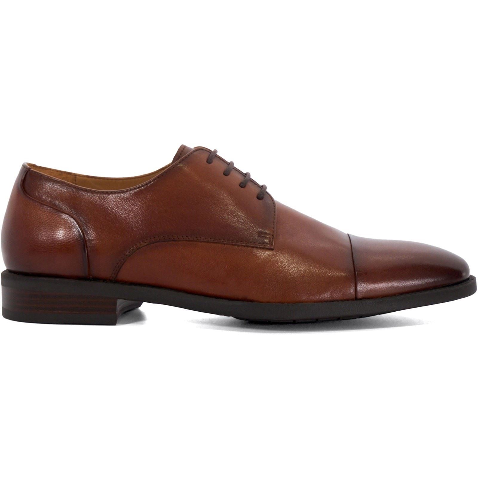 Dune Suffix Leather Men's Dark Brown Lace-Up Shoes