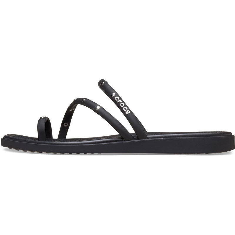 Crocs Miami Studded Toe Loop Thermoplastic Women's Black Sandals