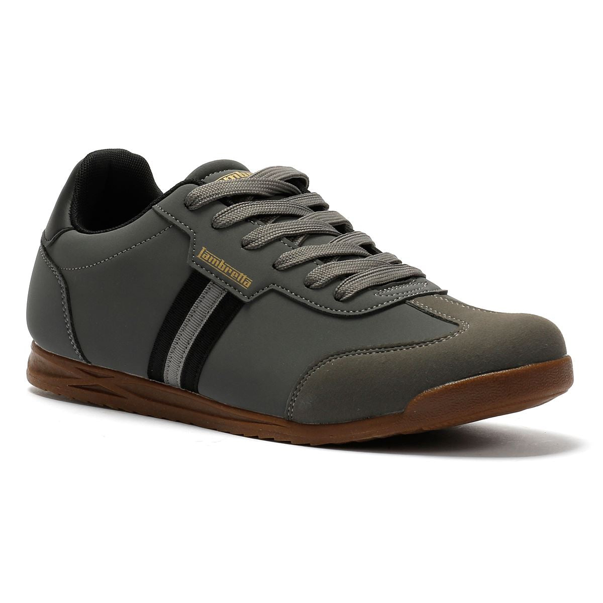 Lambretta Tackle Men's Charcoal/Black Trainers