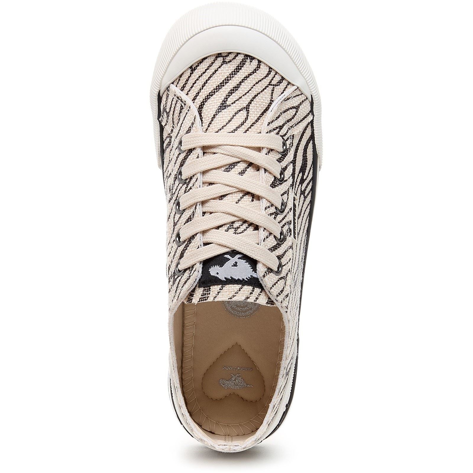 Rocket Dog Jazzin Wales Cotton Women's Beige/Black Trainers