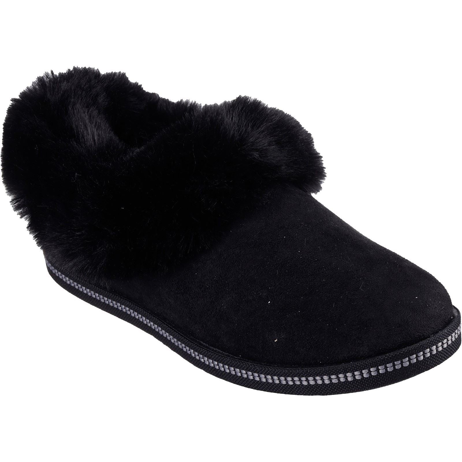 Skechers Cozy Campfire Winter Nights Synthetic Women's Black Slippers