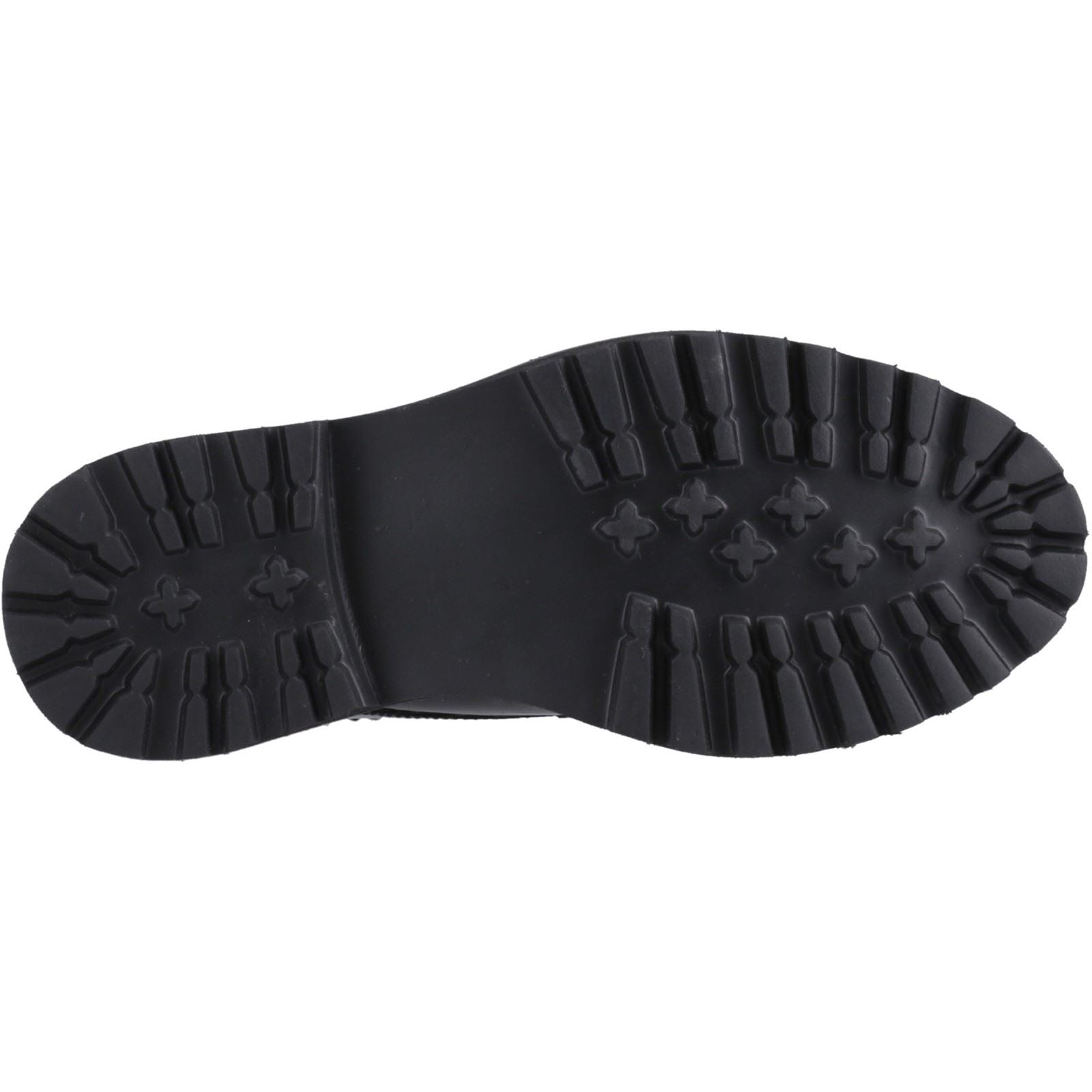 Hush Puppies Gabi Lace Up Patent Leather Junior Black Brogues