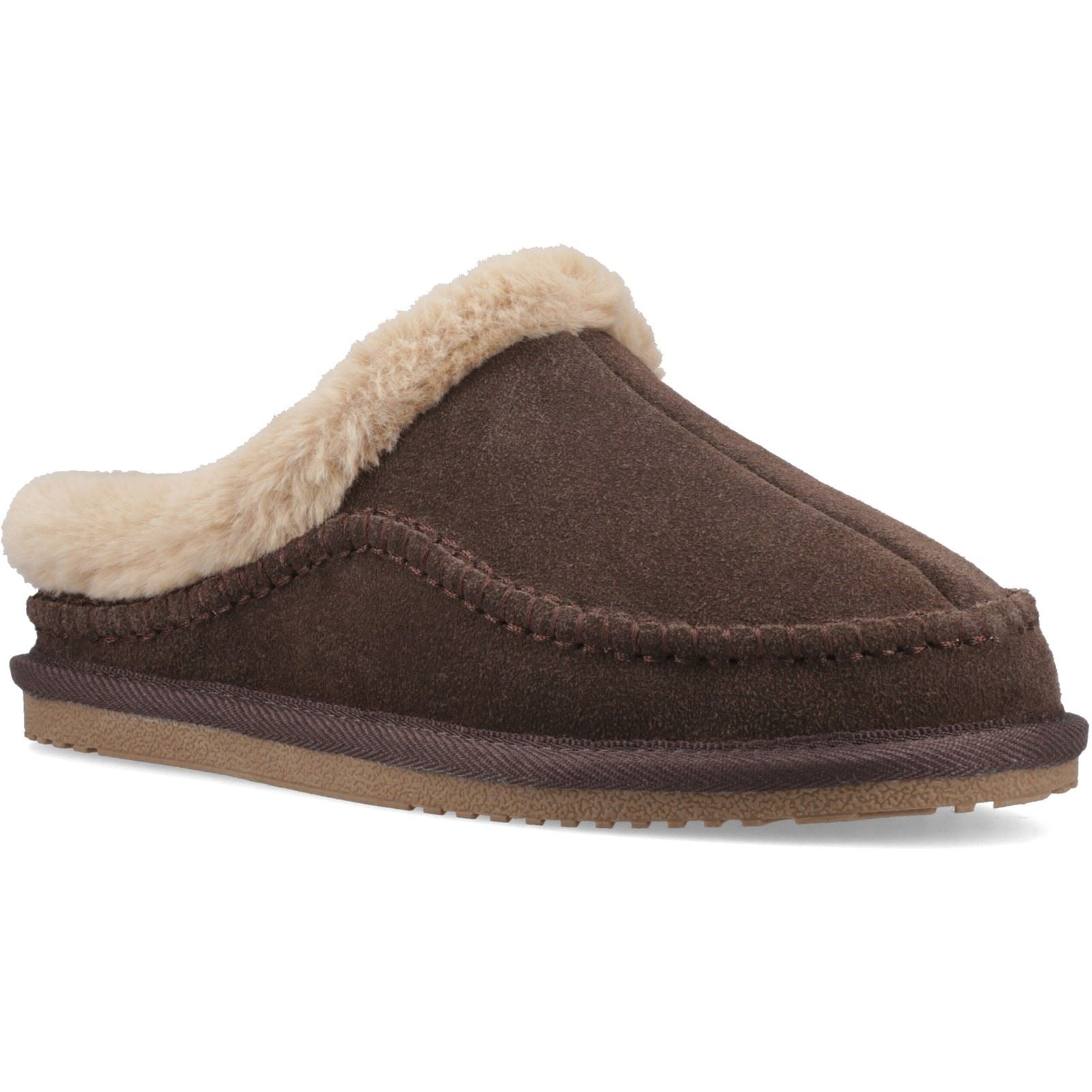 Hush Puppies Anika Suede Women's Chocolate Slippers