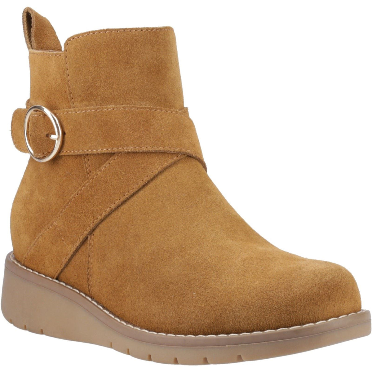 Hush Puppies Lyra Suede Women's Tan Winter Ankle Boots