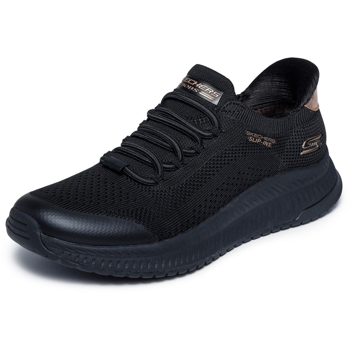 Skechers BOBS Sport Squad 4 Dire Step Polyester Women's Black Trainers