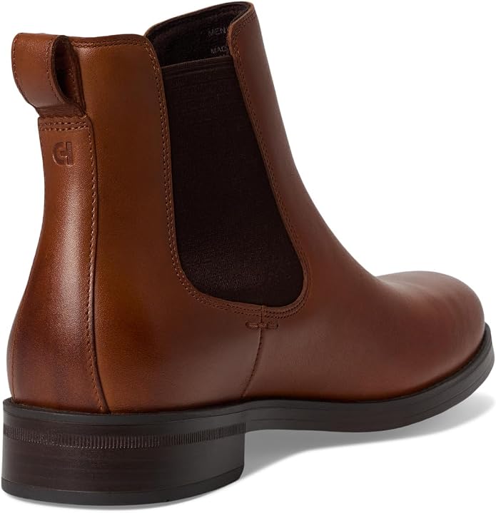 Cole Haan Newmark Grand British Tan Leather Men's Brown Chelsea Boots