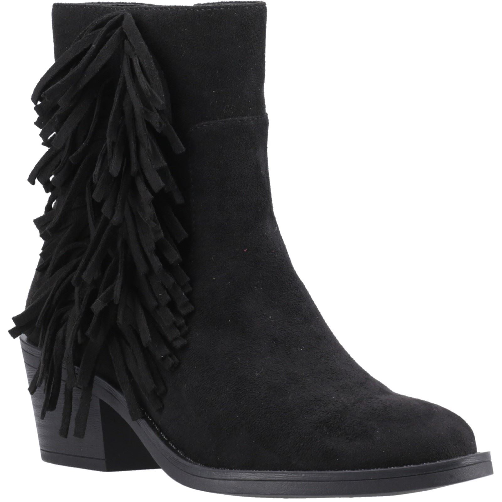 Rocket Dog Yankee Faux Suede Women's Black Heeled Ankle Boots