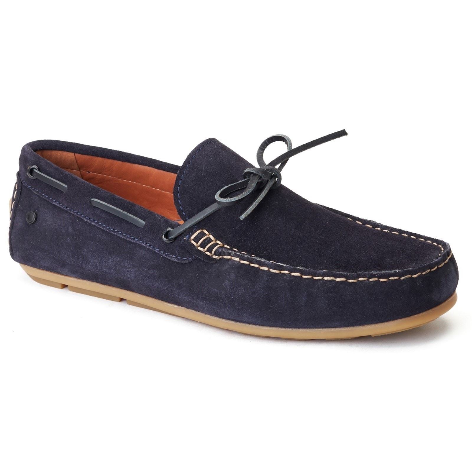 Base London Brooks Leather Men's Navy Standard Loafers