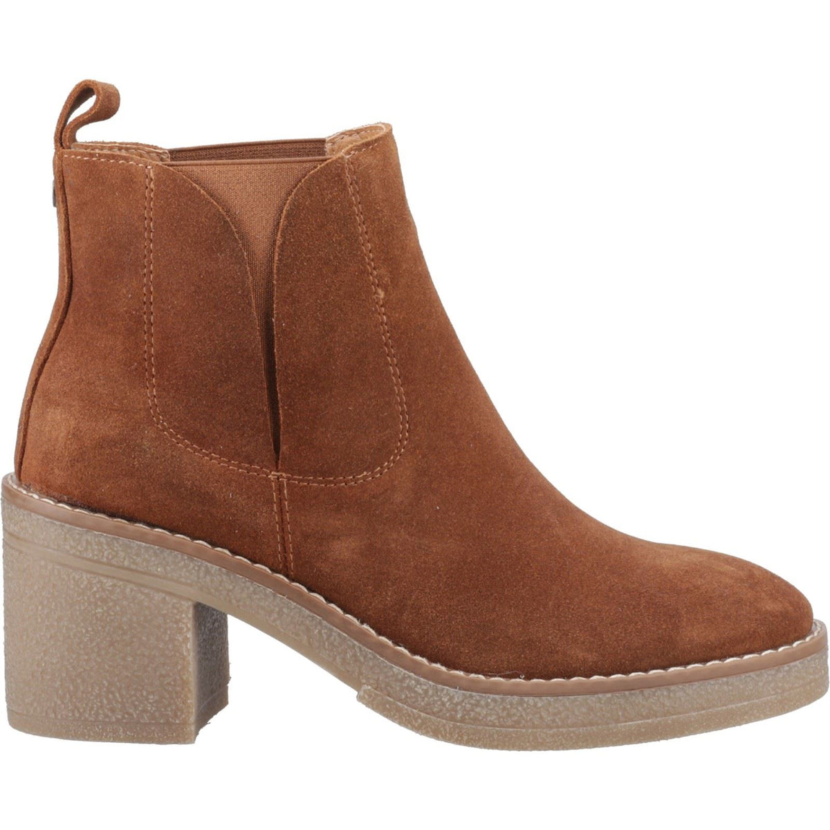 Hush Puppies Felicia Suede Women's Tan Heeled Chelsea Boots