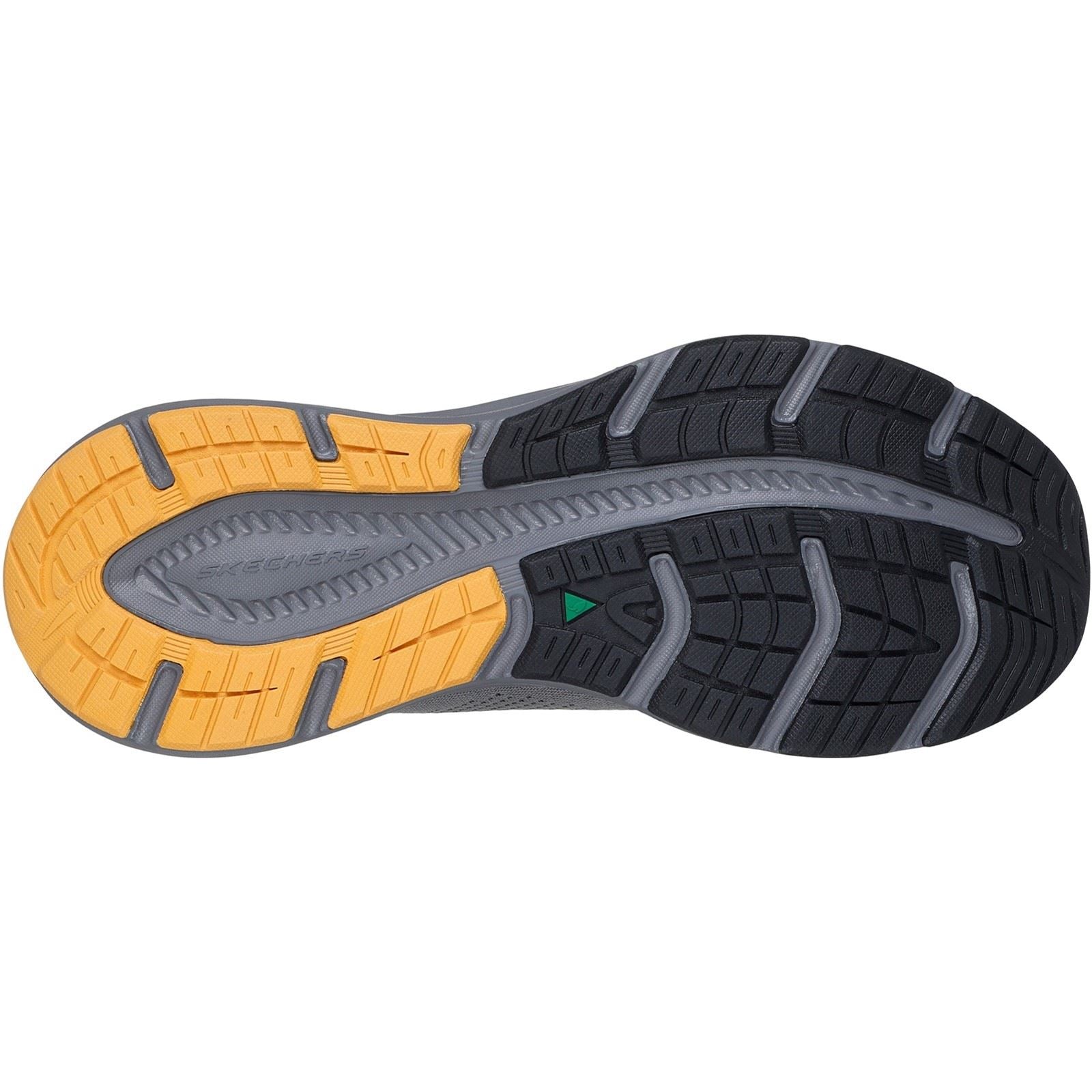 Skechers Edgeride Textile Men's Charcoal/Yellow Trainers