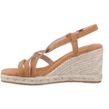Hush Puppies Jenny Espadrille Wedge Suede Women's Tan Wedges