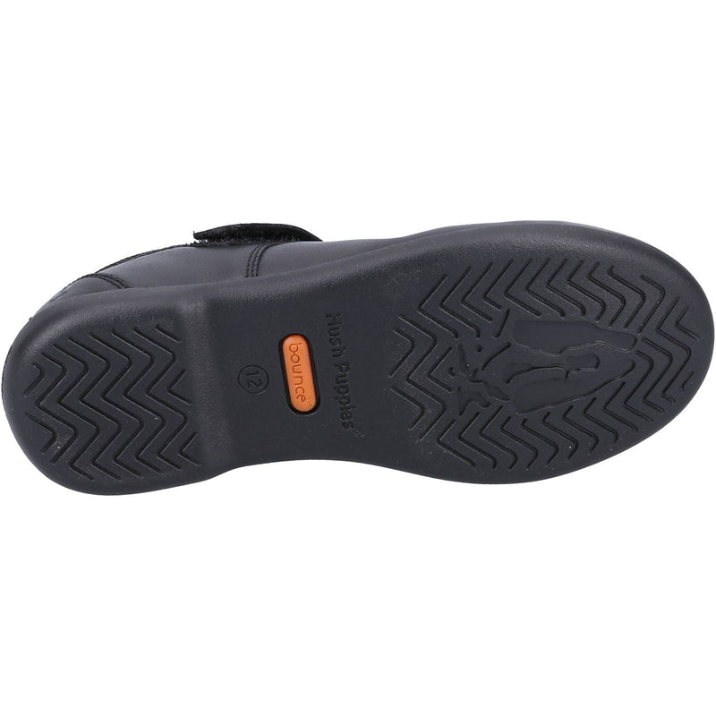 Hush Puppies Bianca Leather Junior Black Shoes