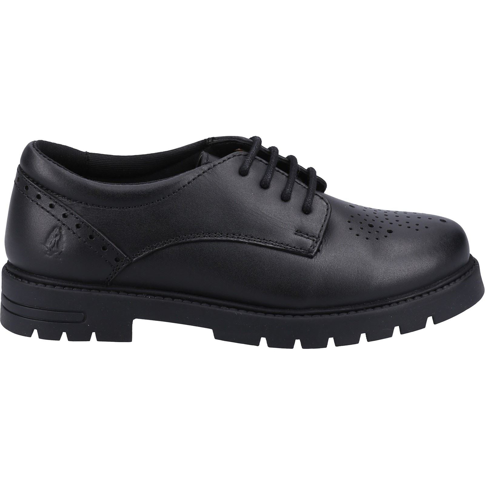 Hush Puppies Jayne Lace Up Leather Youth Girl's Black Lace-Up Shoes