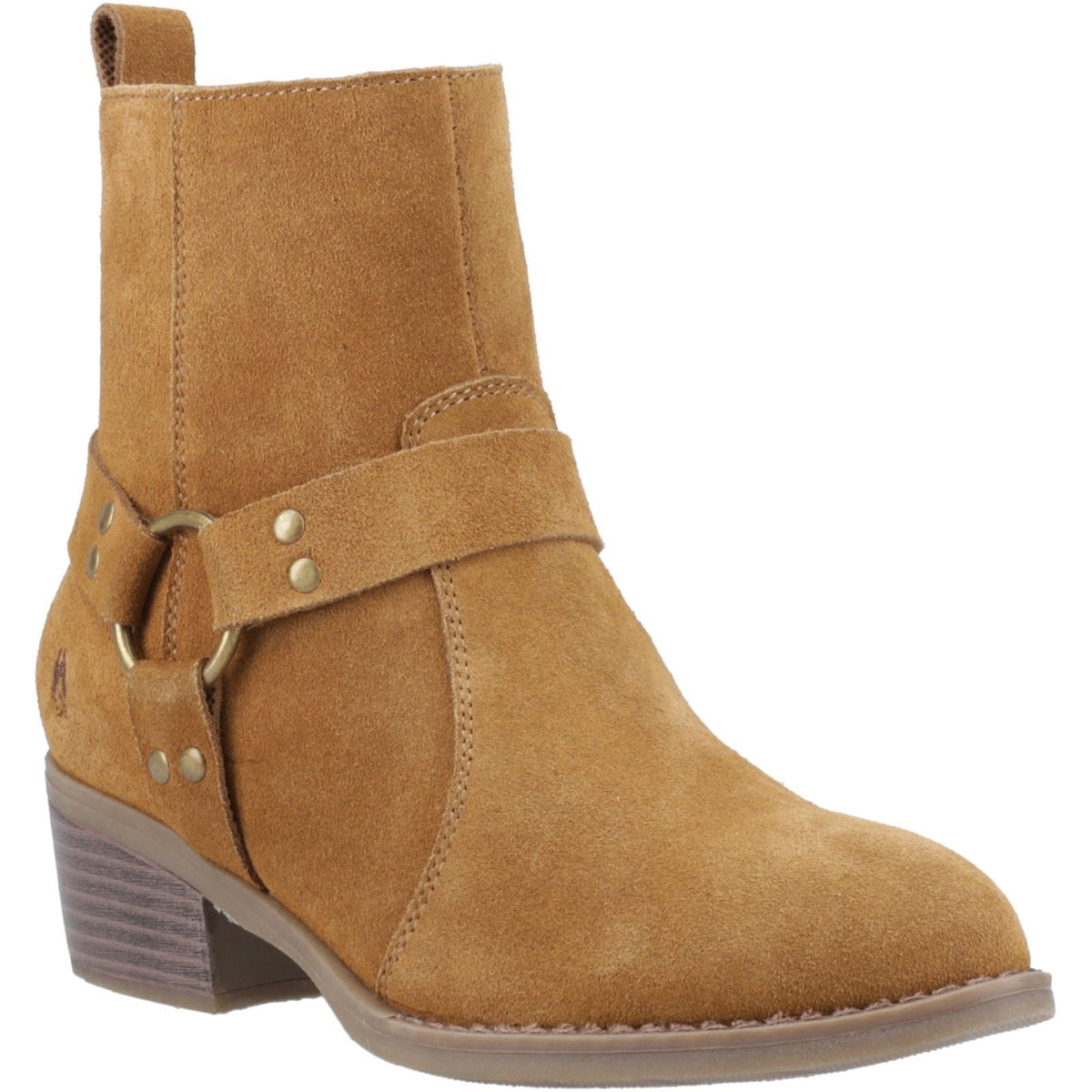 Hush Puppies Iria Suede Women's Tan Heeled Ankle Boots