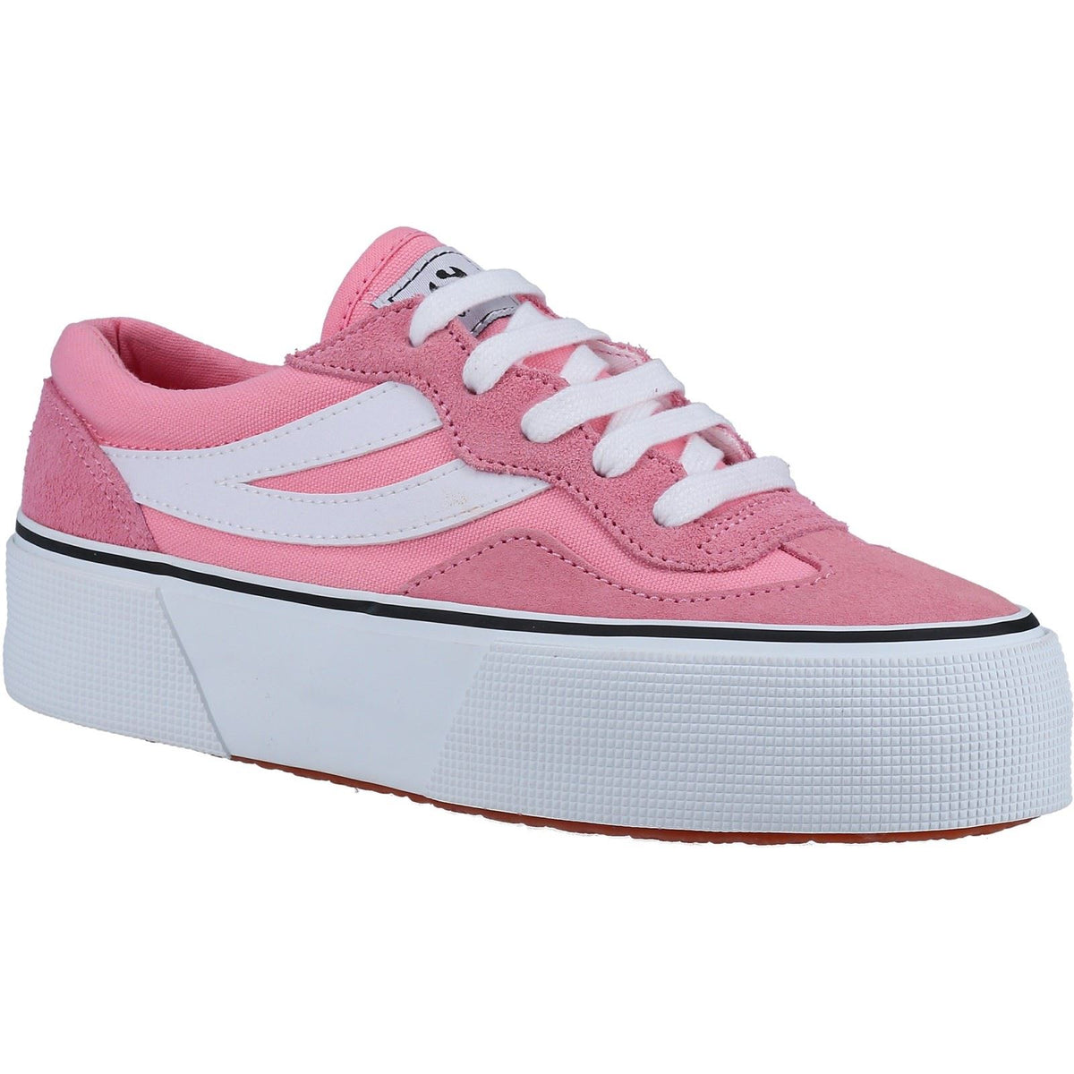 3041 Revolley Colorblock Platform Leather Pink White Trainers