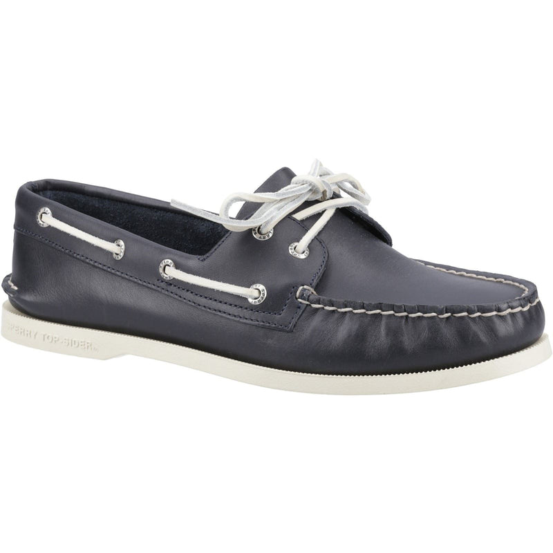 Sperry Authentic 2 Eye Leather Men's Navy Boat Shoes