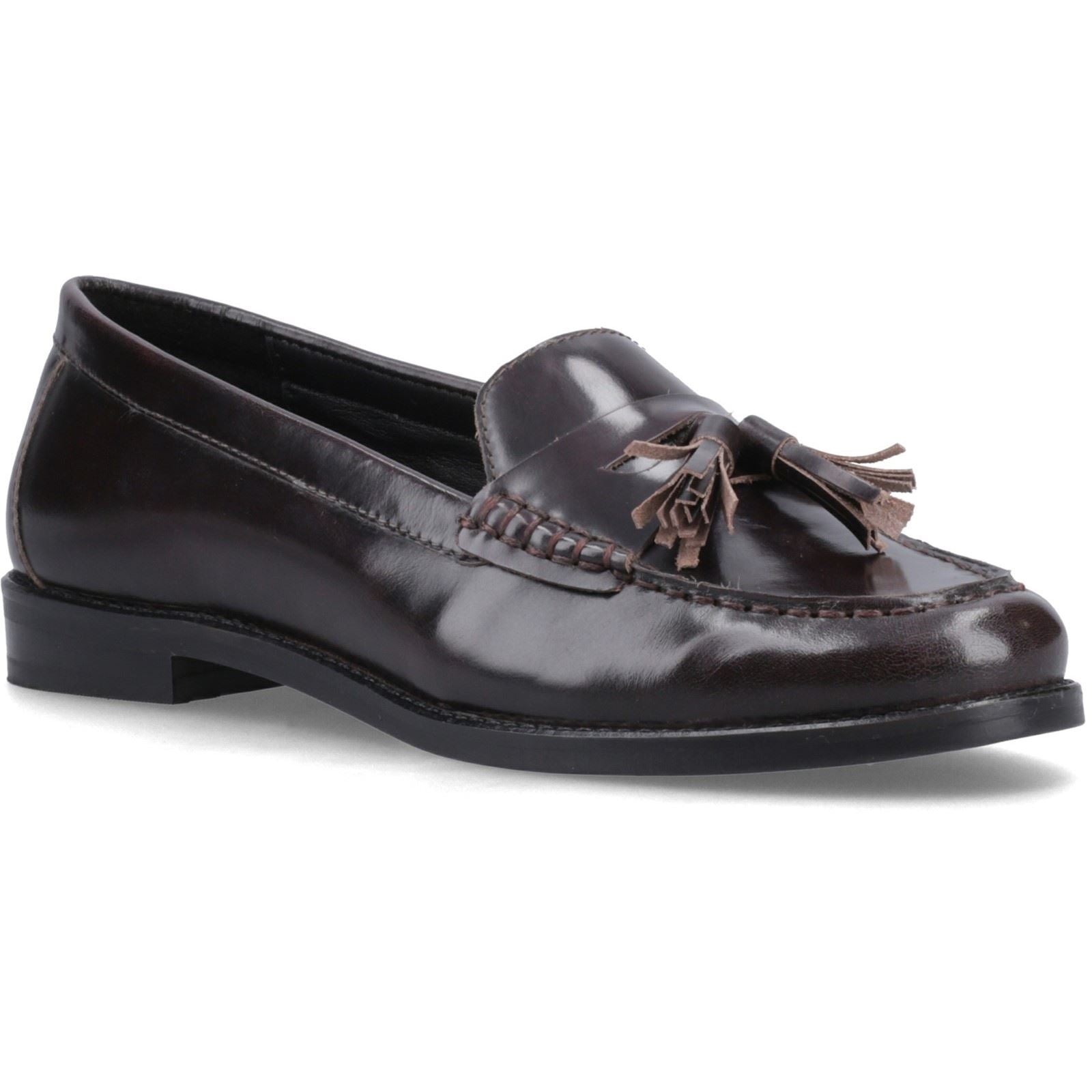 Hush Puppies Connie Leather Women's Aubergine Loafers