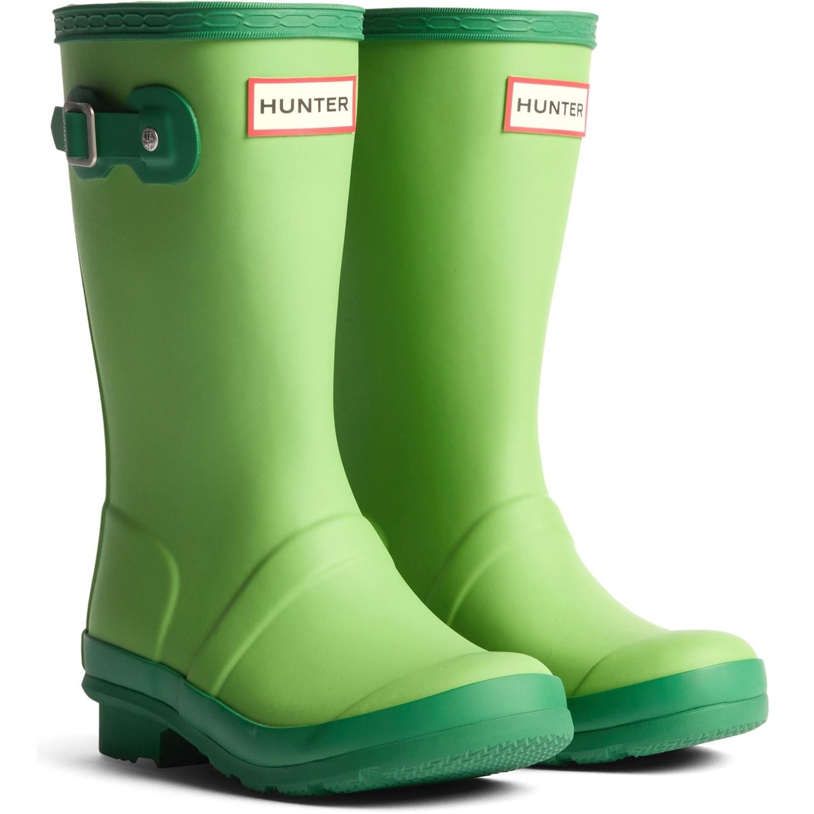 Hunter Junior Originals Boot Rubber Kid's Sea Lettuce/Twisting Green Wellington Boots