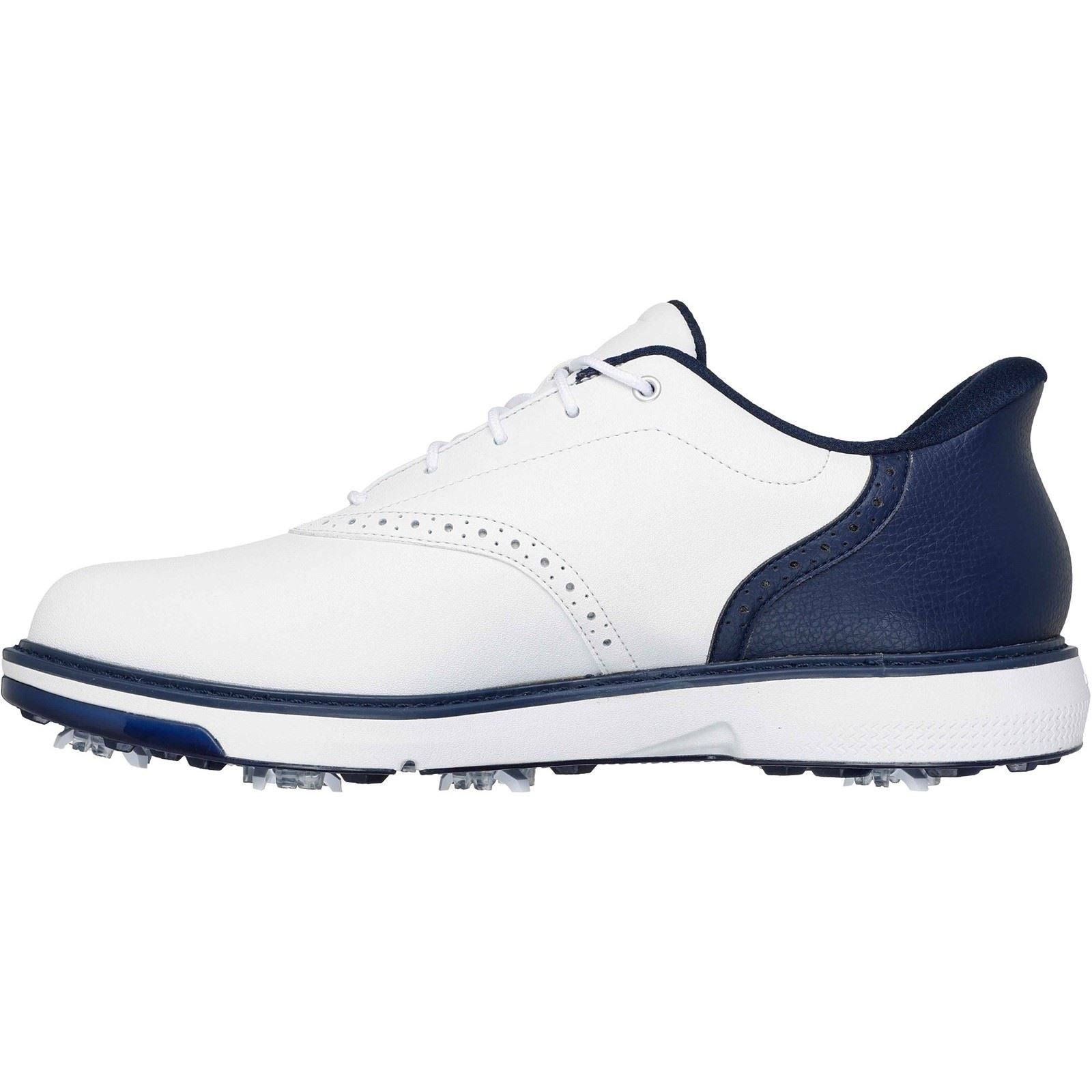 Skechers GO Golf Prestige Leather Men's White/Navy Golf Shoes