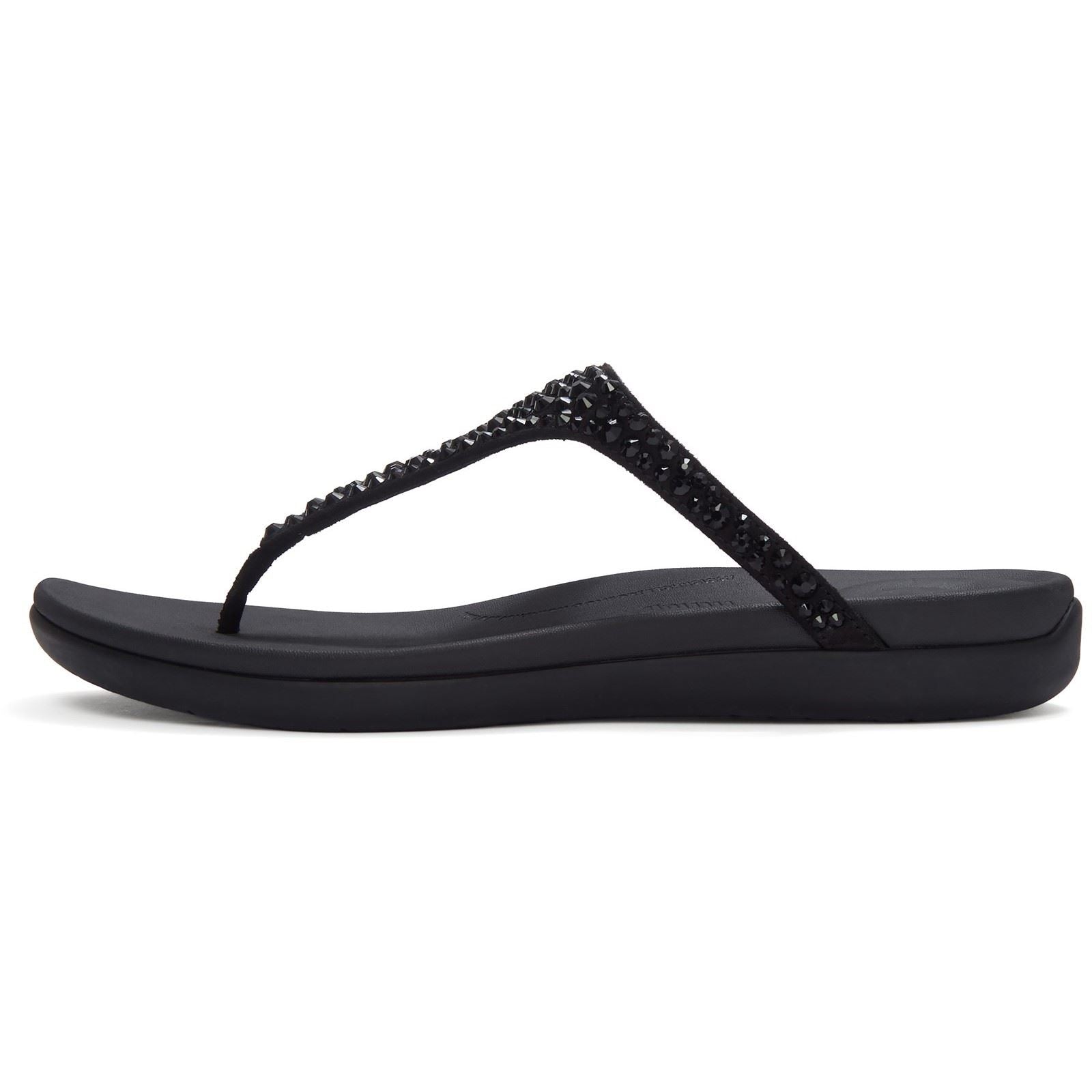 Fitflop Solay Mixed-Crystal Textile Women's Black Sandals