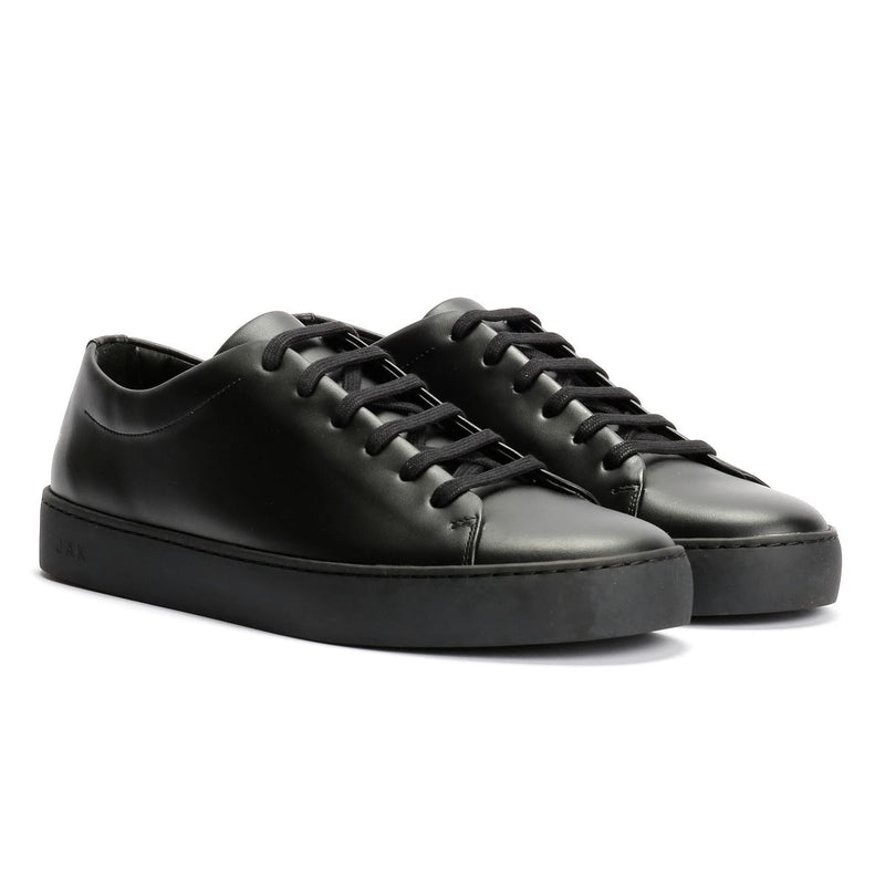 JAK Royal Leather Men's All Black Trainers