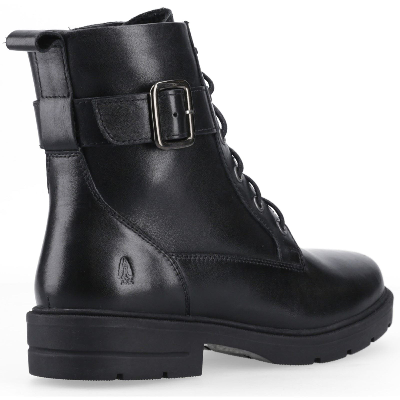 Hush Puppies Teagan Biker Leather Women's BLACK Boots