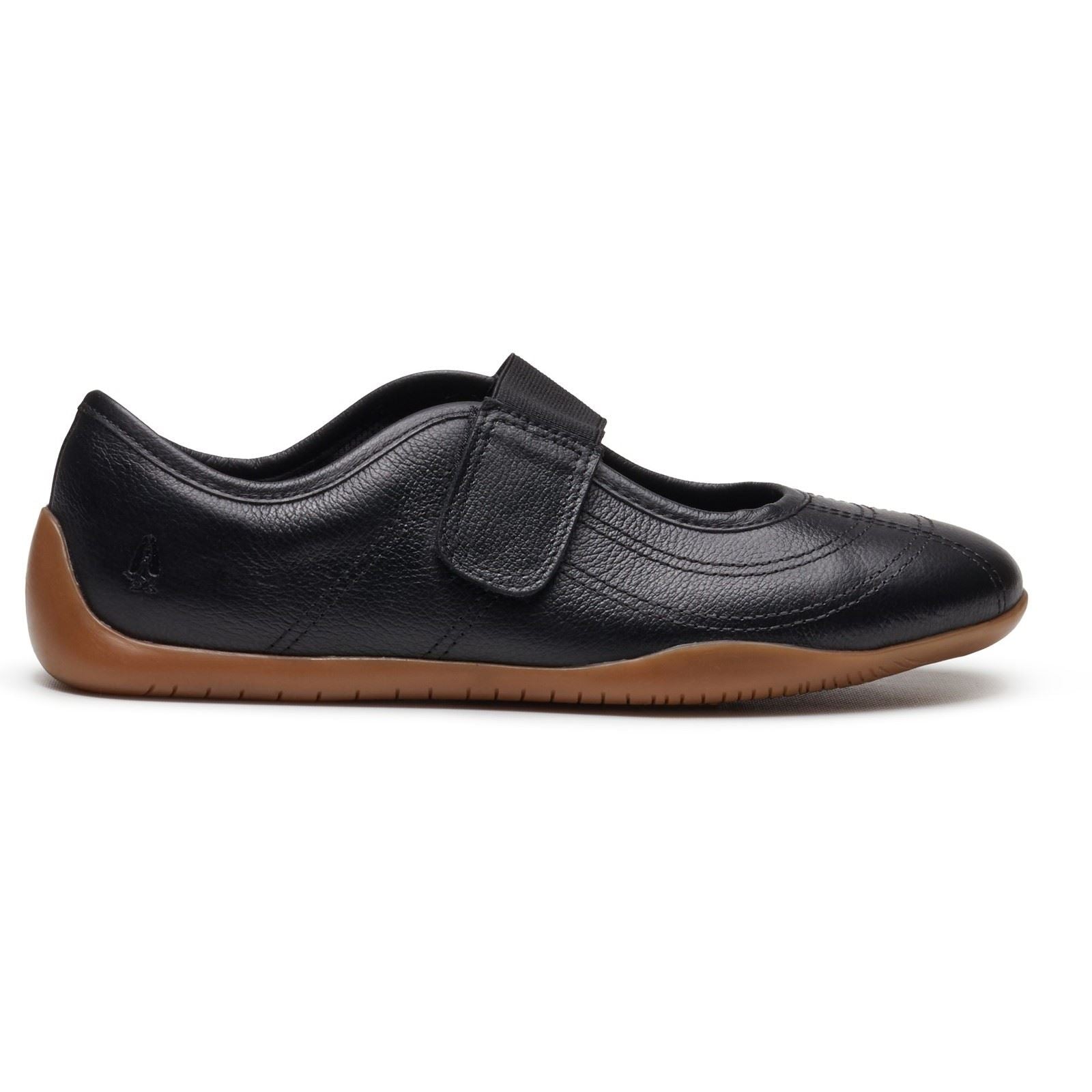Hush Puppies Juno Sneakerina Leather Women's BLACK Flats