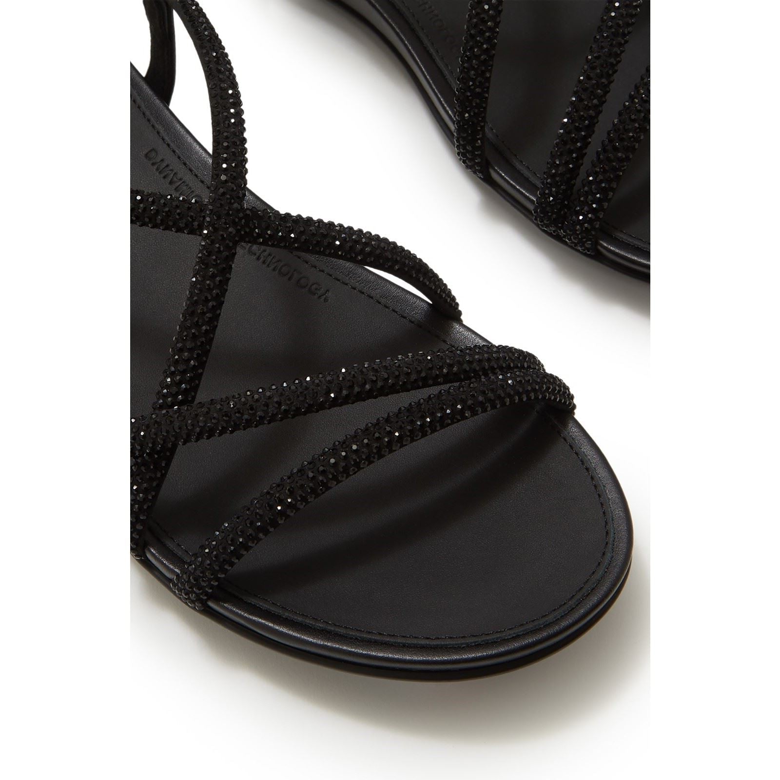 Fitflop Fino Toe-Post Leather Women's All Black Sandals