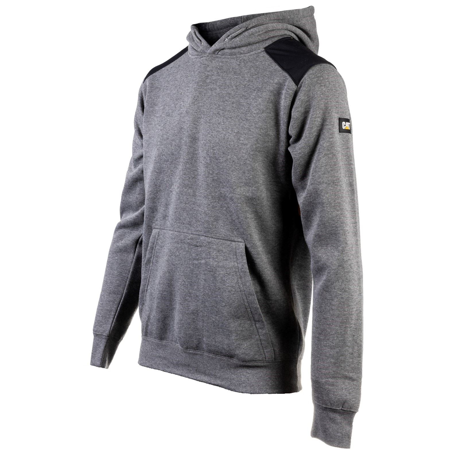 Caterpillar Essentials Synthetic Men's Grey Hooded Sweatshirt