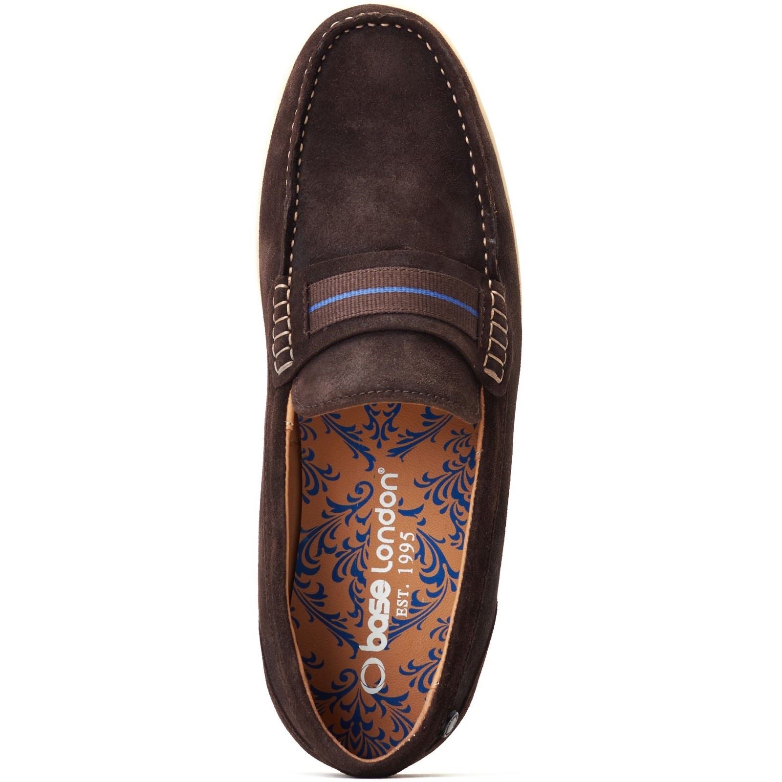 Base London Drum Leather Men's Burnt Brown Loafers