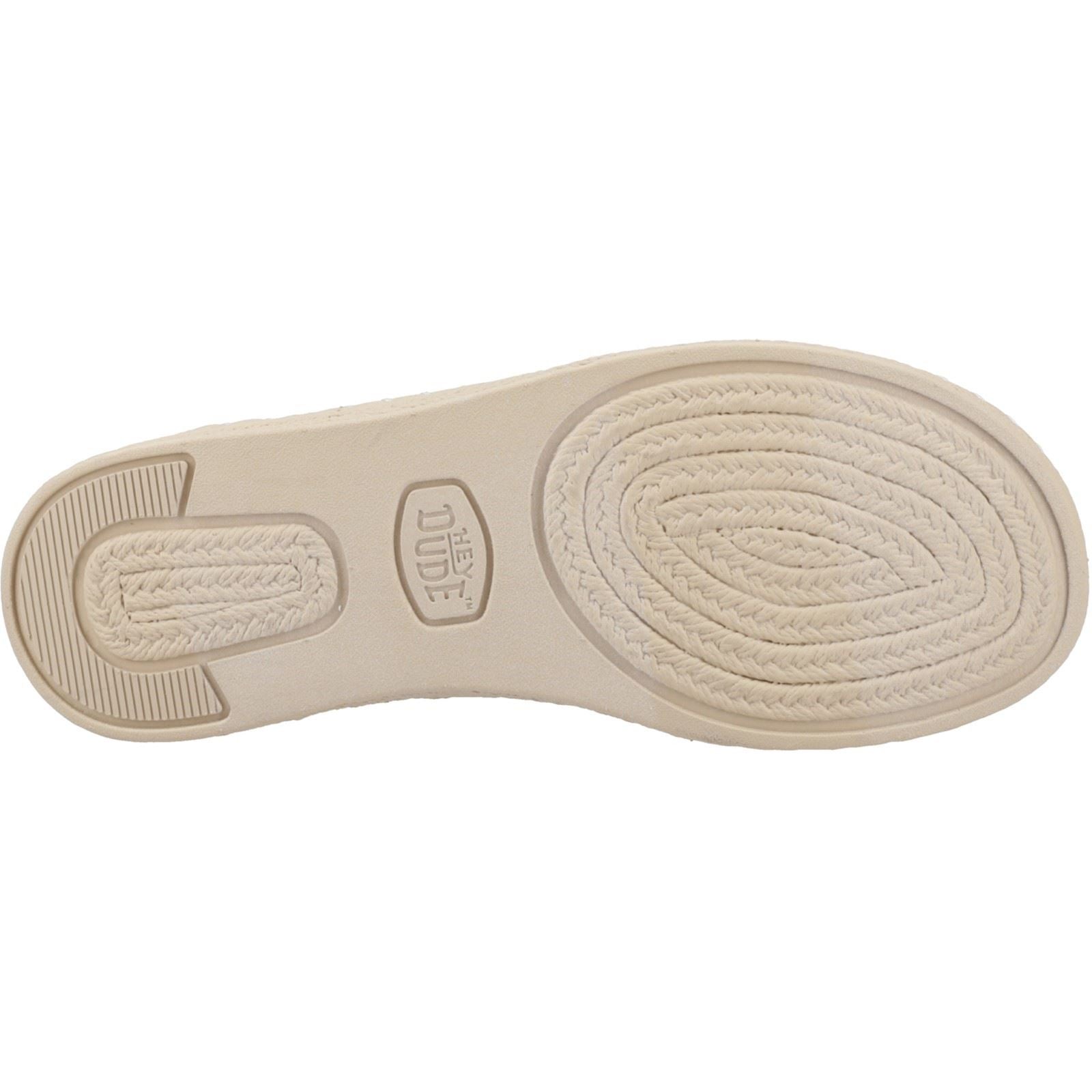 HEYDUDE Wendy Espadrille Retro Palm Cotton Blend Women's Beige Espadrilles