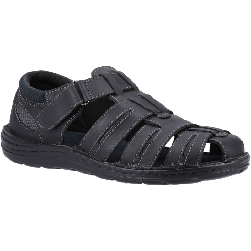 Hush Puppies Albert Leather Men's Black Sandals
