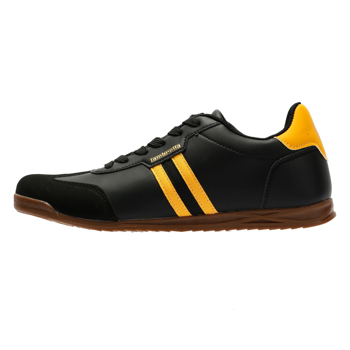Lambretta Tackle Men's Black/Gold Trainers