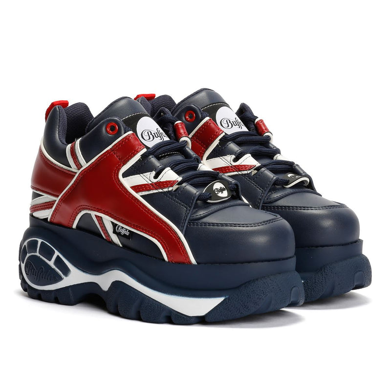 Buffalo 1339-14 Leather Women's Blue/Red Trainers
