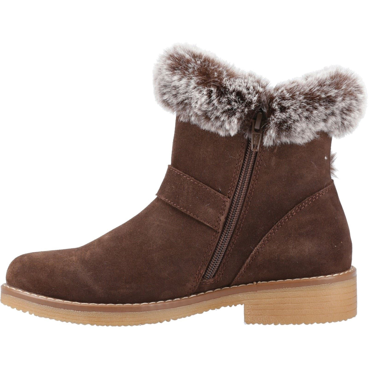 Hush Puppies Hannah Suede Women's Chocolate Winter Ankle Boots
