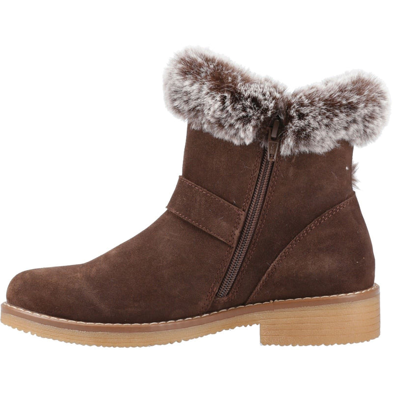 Hush Puppies Hannah Suede Women's Chocolate Winter Ankle Boots