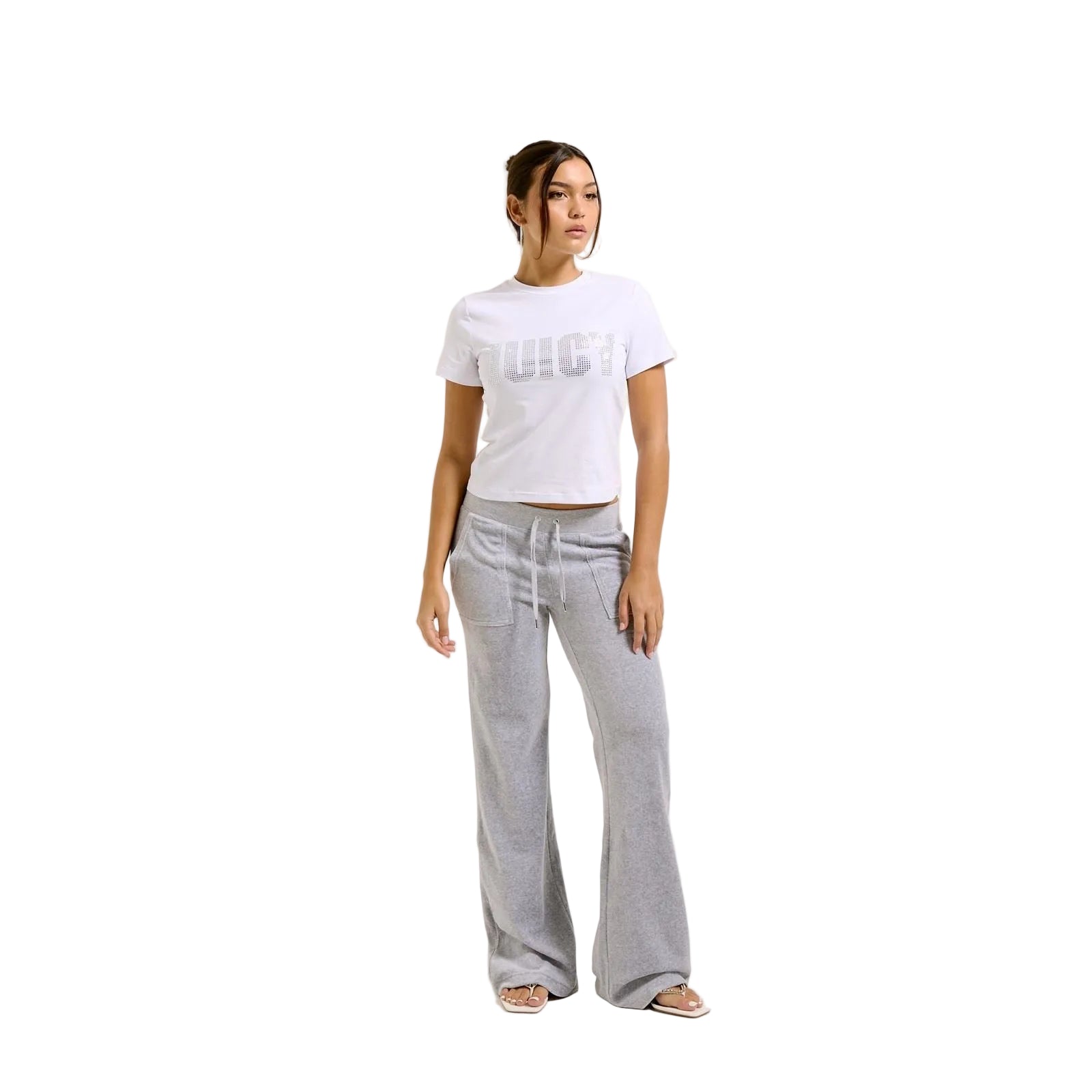 Juicy Couture Impact Juicy Logo Cotton Women's White T-Shirt