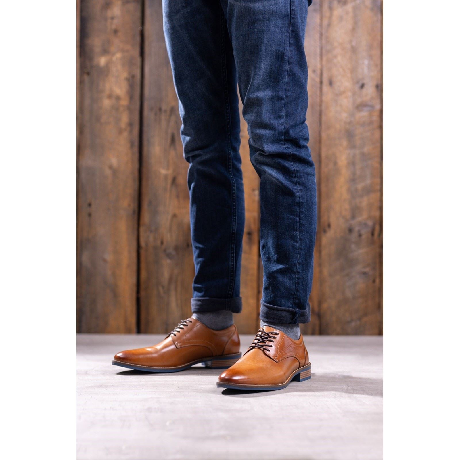 Hush Puppies Damien Lace Up Leather Men's Tan Lace-Up Shoes