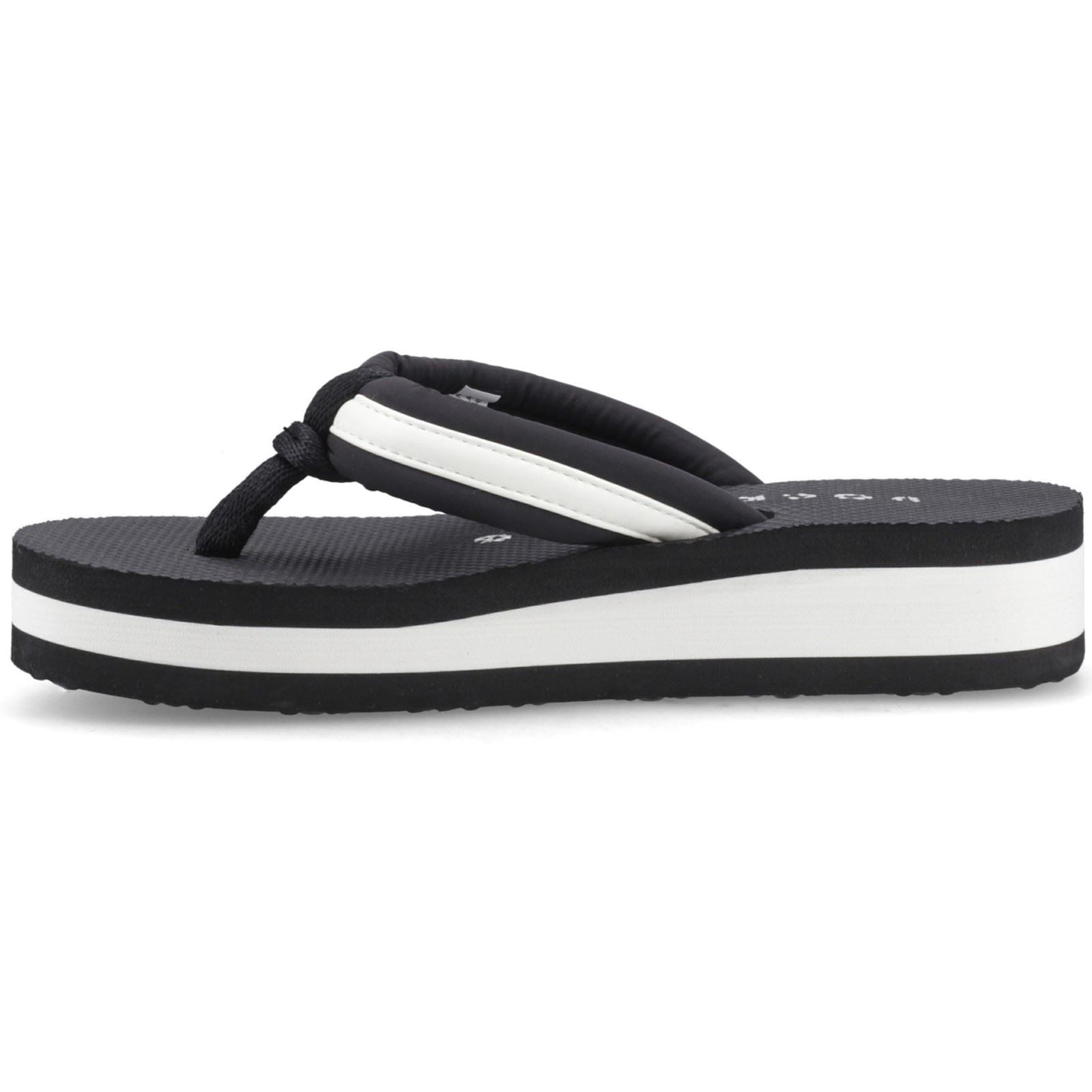 Rocket Dog Monica Nylon PU Textile Women's Black/Off White Flip Flops