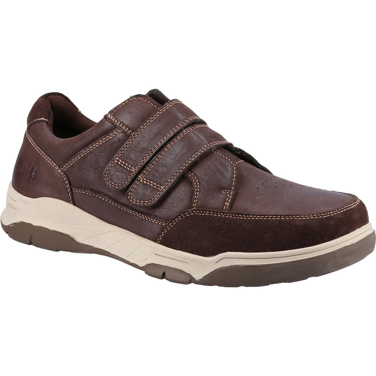 Hush Puppies Fabian Double Strap Leather Men's Brown Loafers