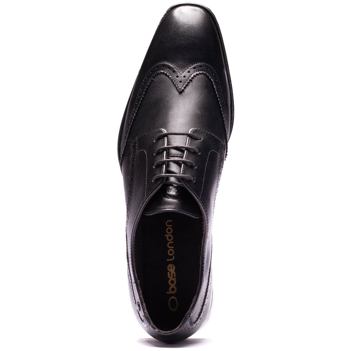 Base London Sloane Leather Men's Black Brogues Shoes