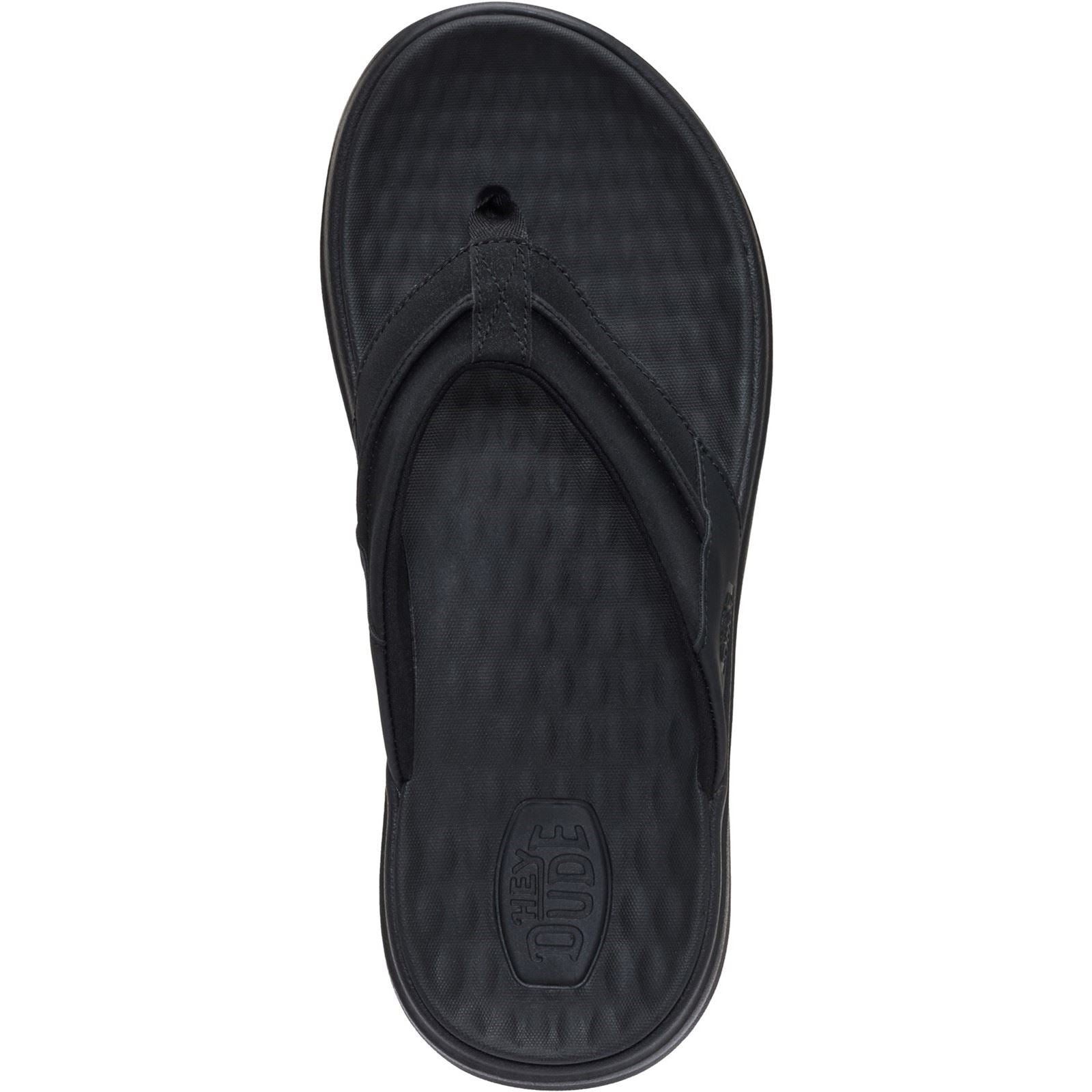 HEYDUDE Finn Flip Polyurethane Men's Black Sandals