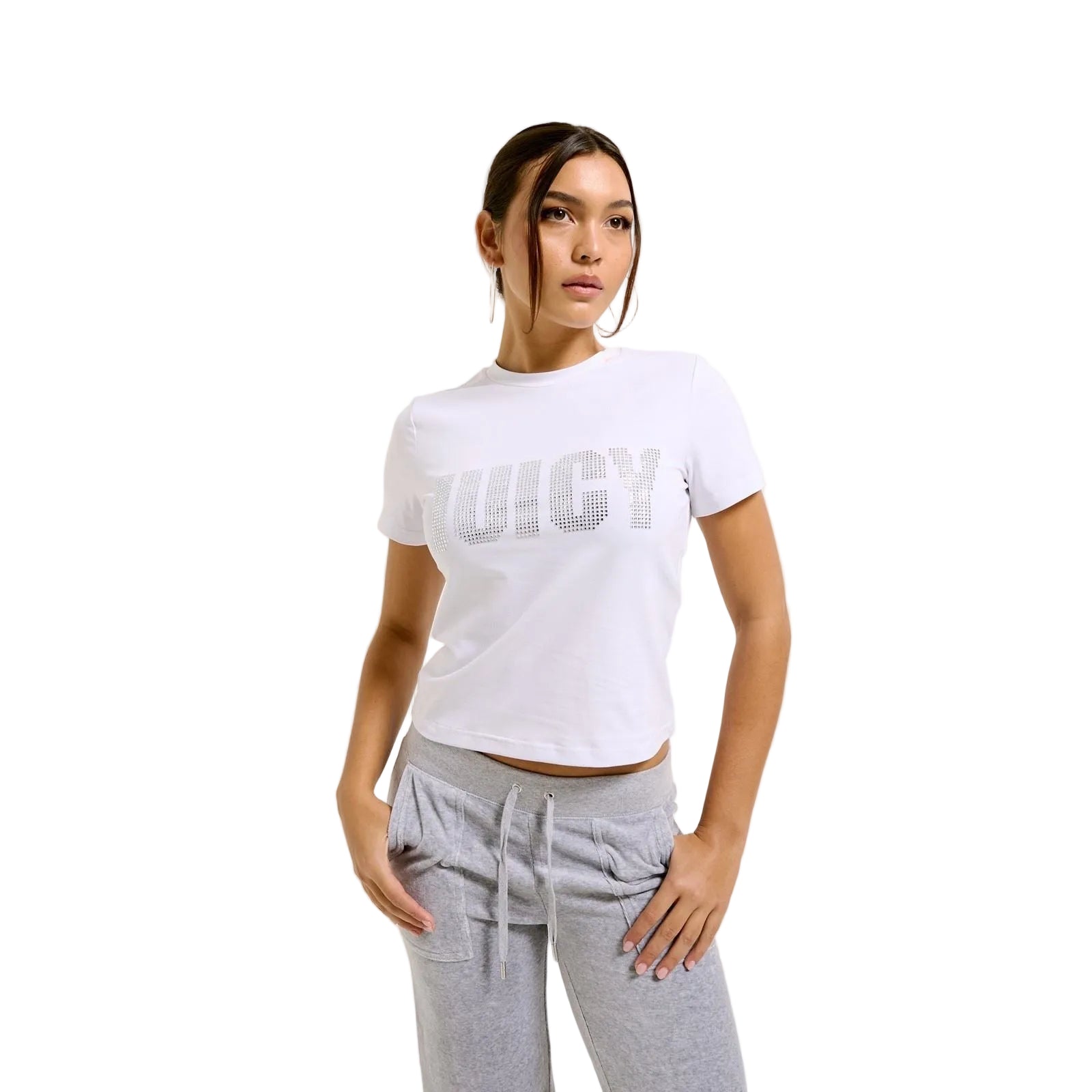 Juicy Couture Impact Juicy Logo Cotton Women's White T-Shirt