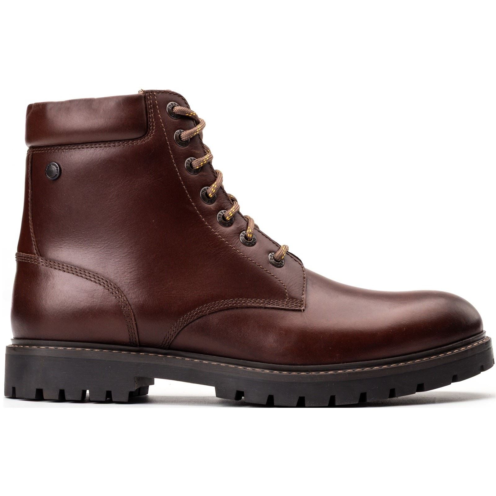 Base London Nickel Leather Men's Brown Ankle Boots