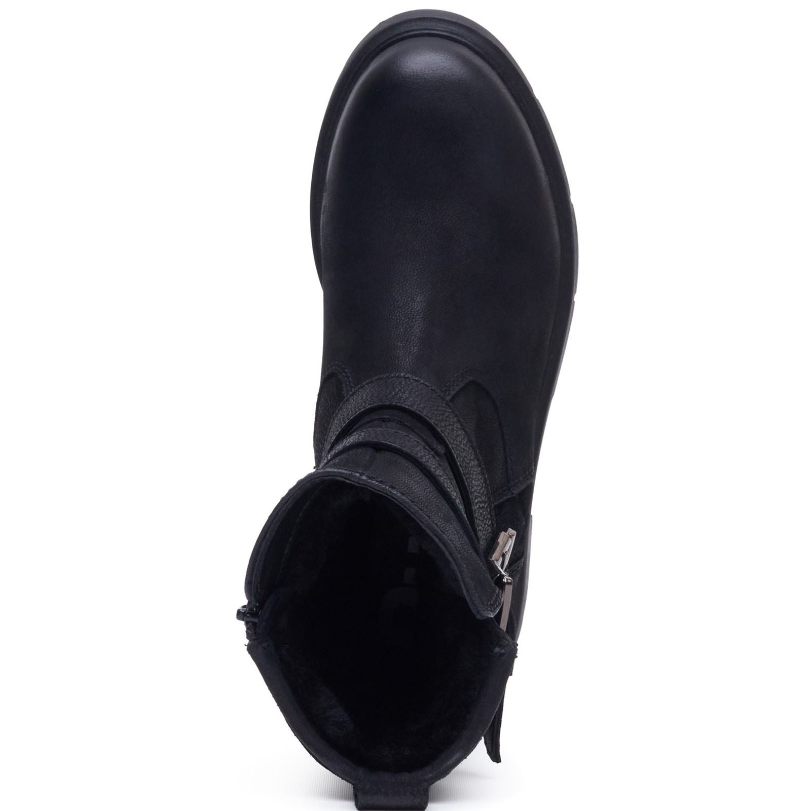 Hush Puppies Celine Buckle Leather Women's BLACK Boots