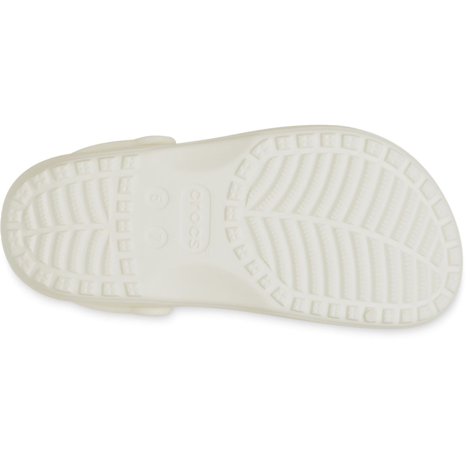 Crocs Classic Floral Cut Out Synthetic Chalk Clogs
