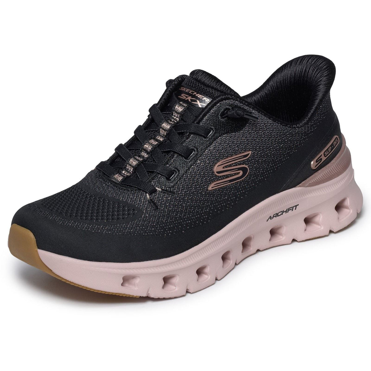 Skechers Arch Fit Glide-Step Pro Golden Pace Women's Black/Rose Gold Trainers