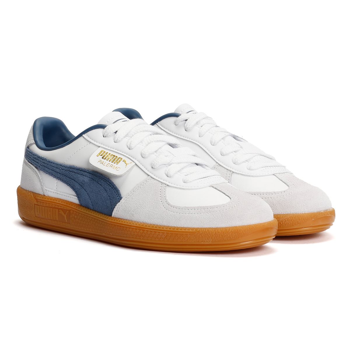 Puma Palermo Leather Men's White/Blue Trainers