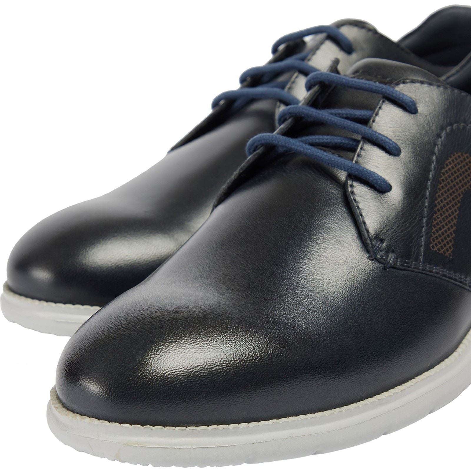 Pod Aston Leather Men's Navy Lace-Up Shoes